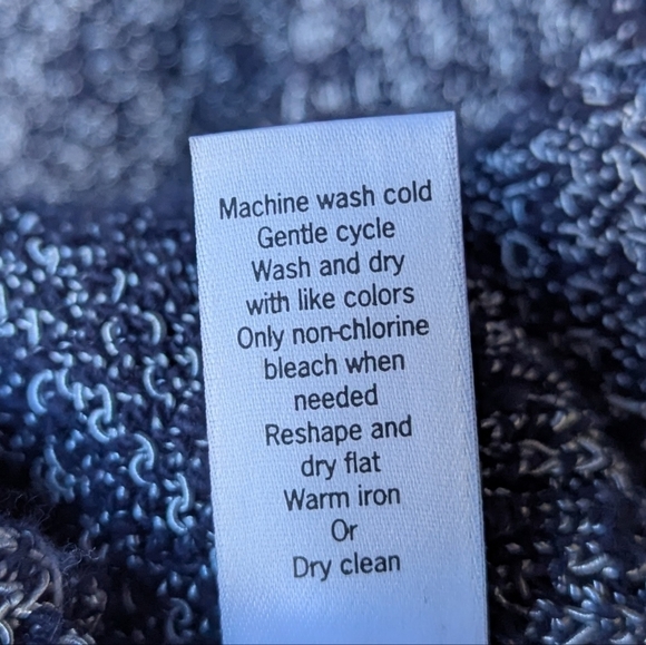 Athleta Weekend Wrap Open Front Cardigan Long Sweater With Pockets Blue White M - Picture 9 of 11